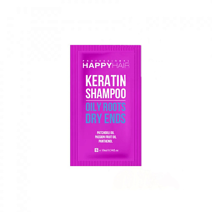 Happy Hair Keratin Shampoo шампунь без SLS/SLES Саше 10 мл